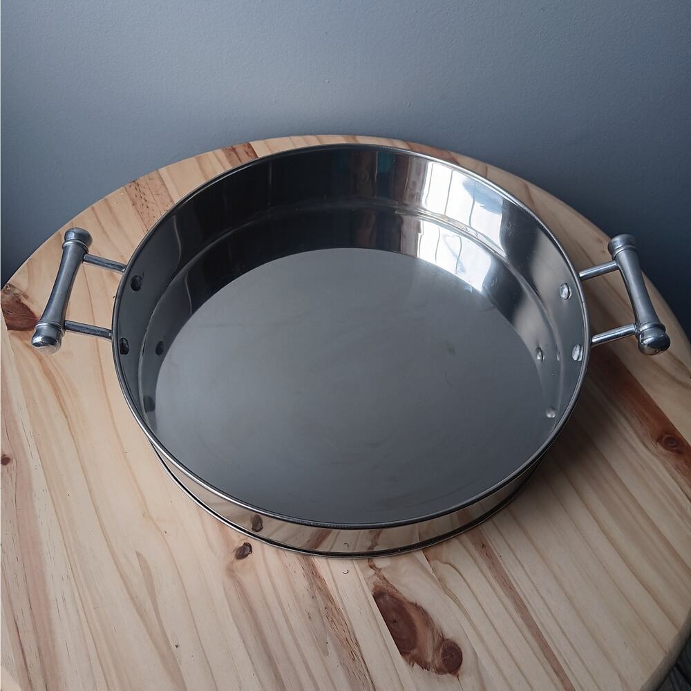 Threshold Silver Serving Tray with Handles